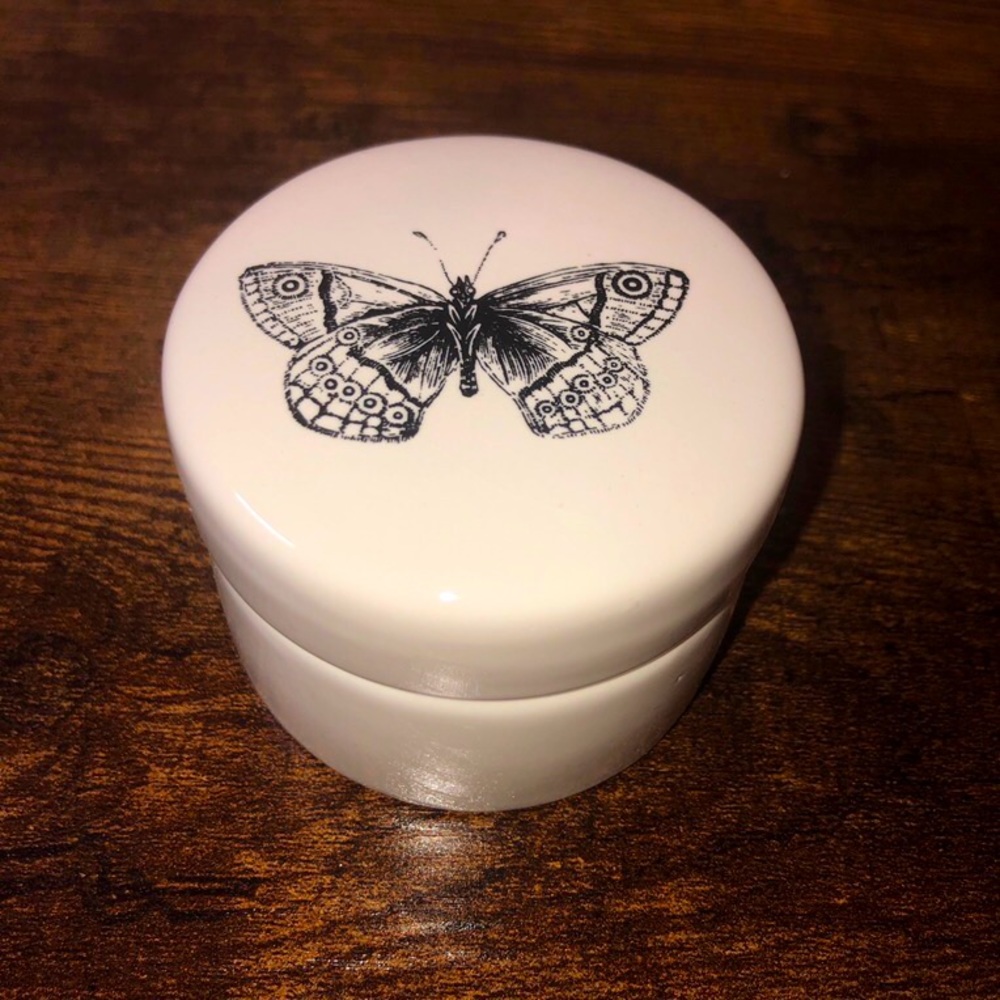 Ceramic Butterfly Jewelry Box